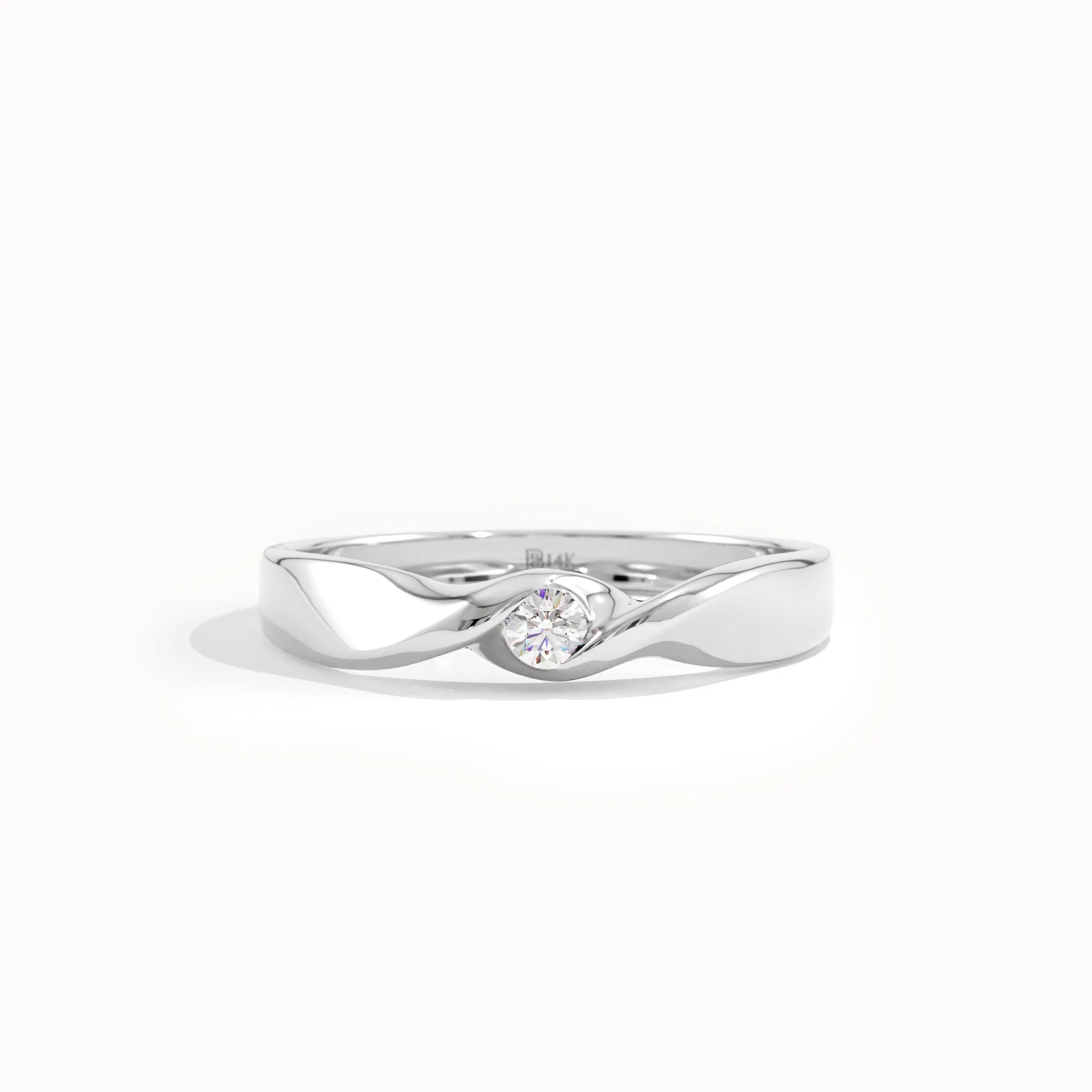 Twist Solo Wedding Band Ring