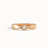 Twist Solo Wedding Band Ring - BRENNMORE