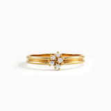 Double Band Cluster Promise Ring