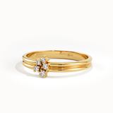 Double Band Cluster Promise Ring