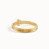 Double Band Cluster Promise Ring