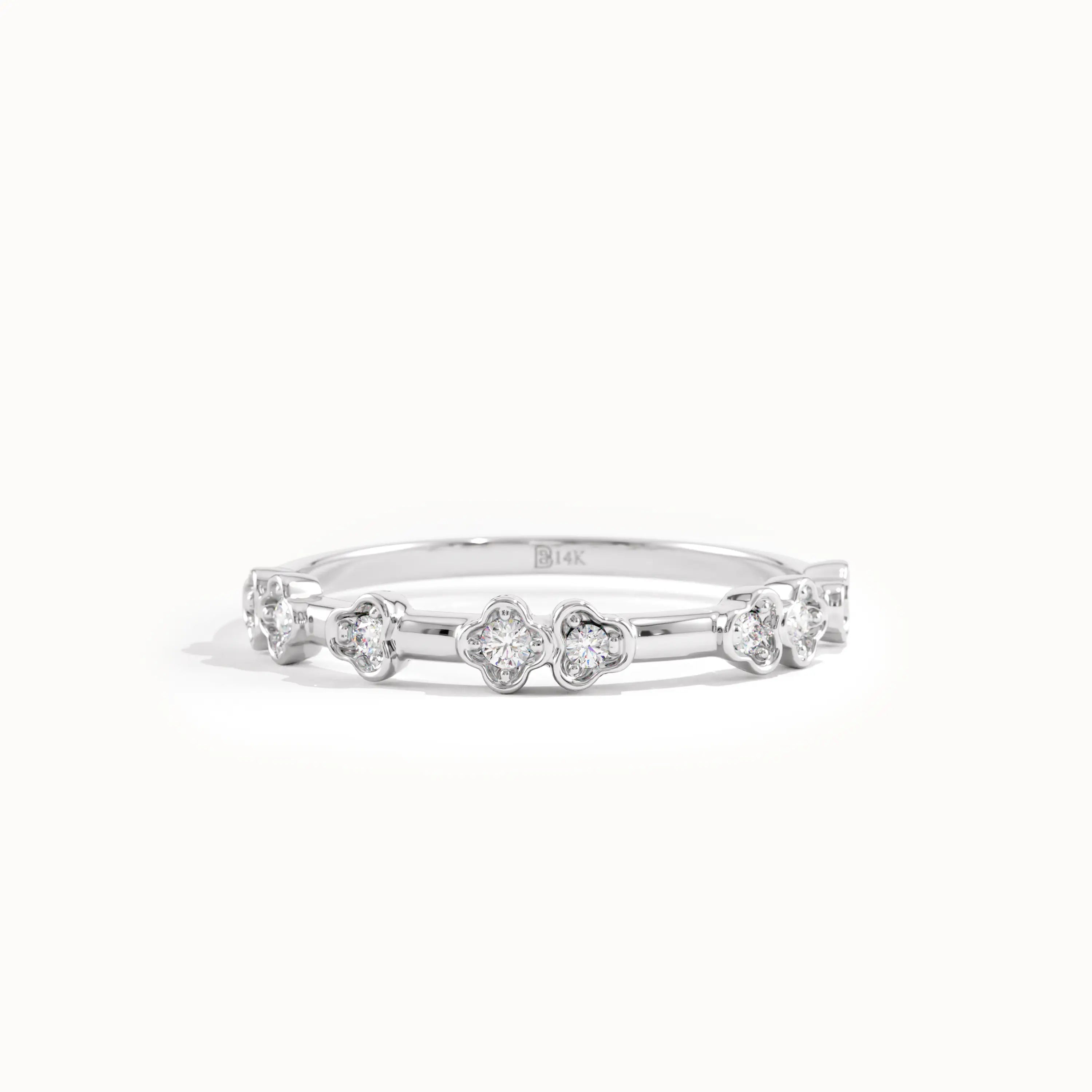 Tiny Flower Stacking Ring - BRENNMORE