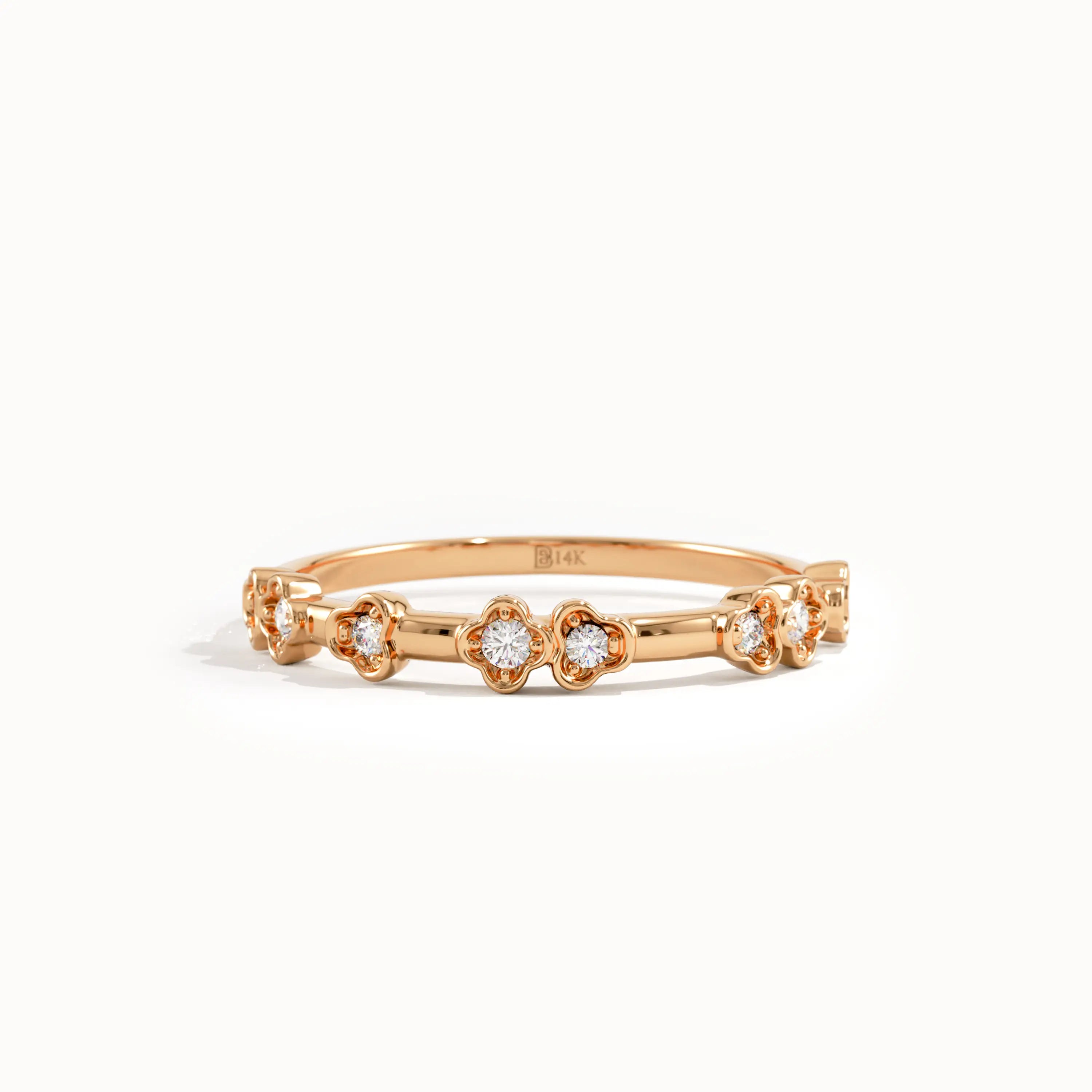 Tiny Flower Stacking Ring - BRENNMORE