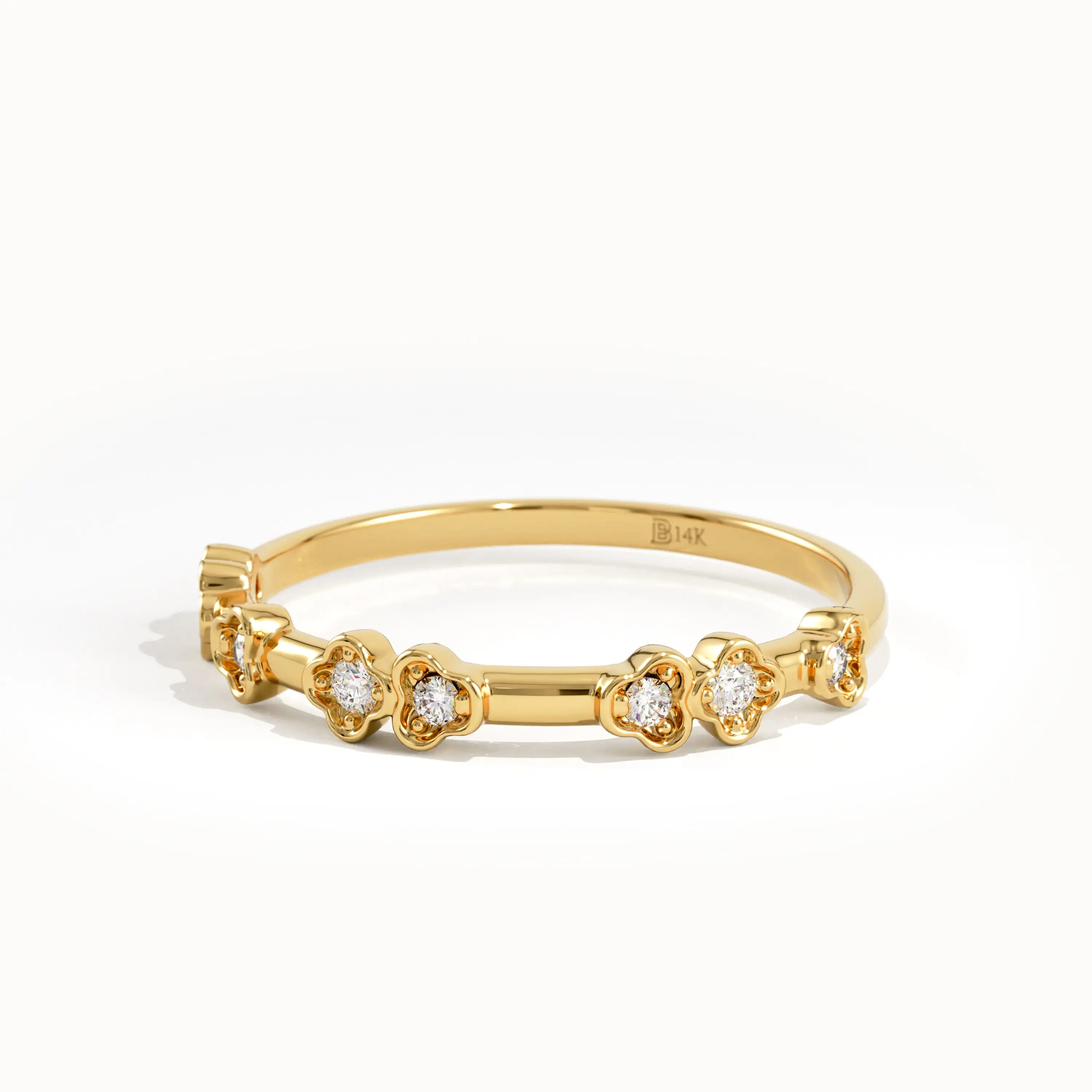 Tiny Flower Stacking Ring - BRENNMORE