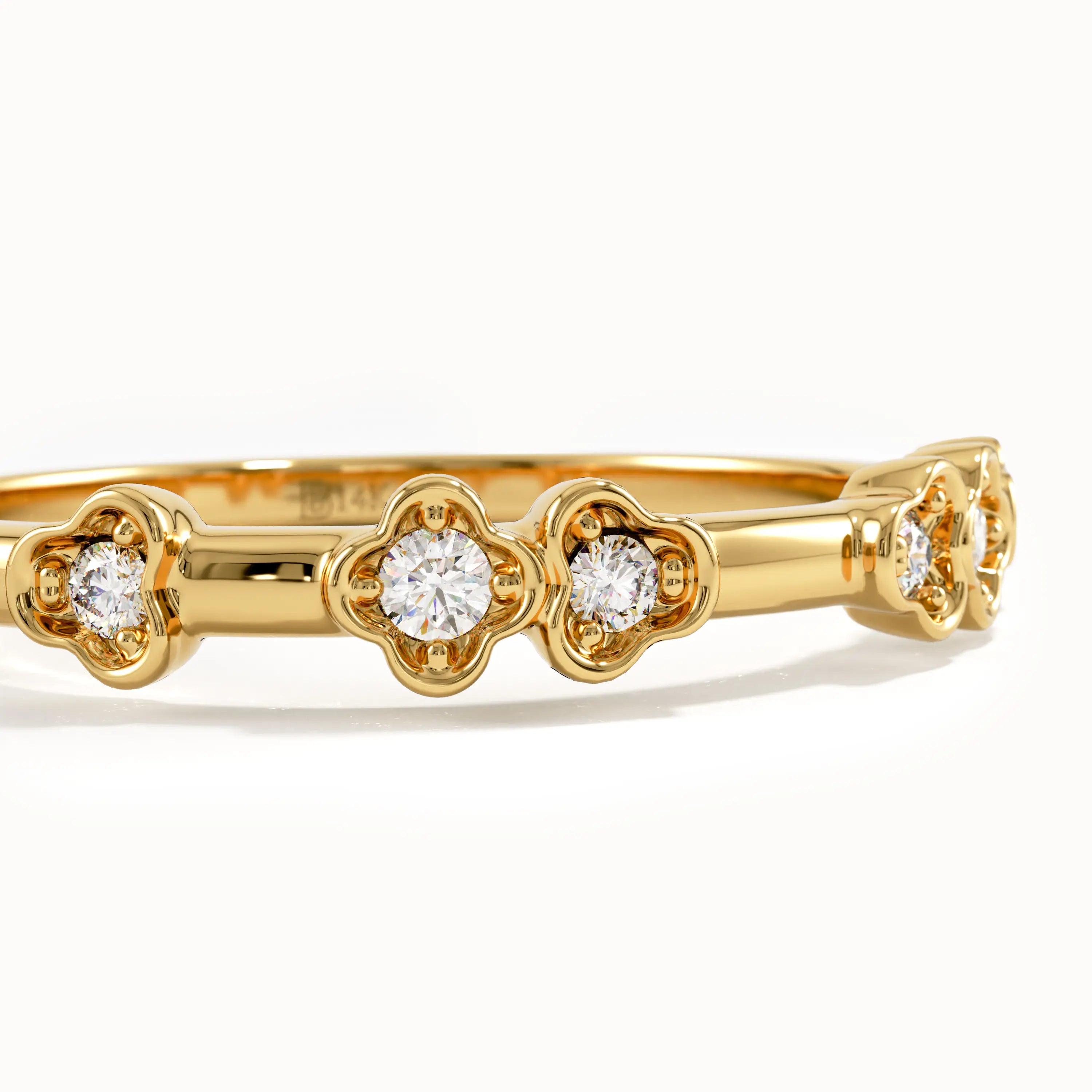 Tiny Flower Stacking Ring - BRENNMORE 