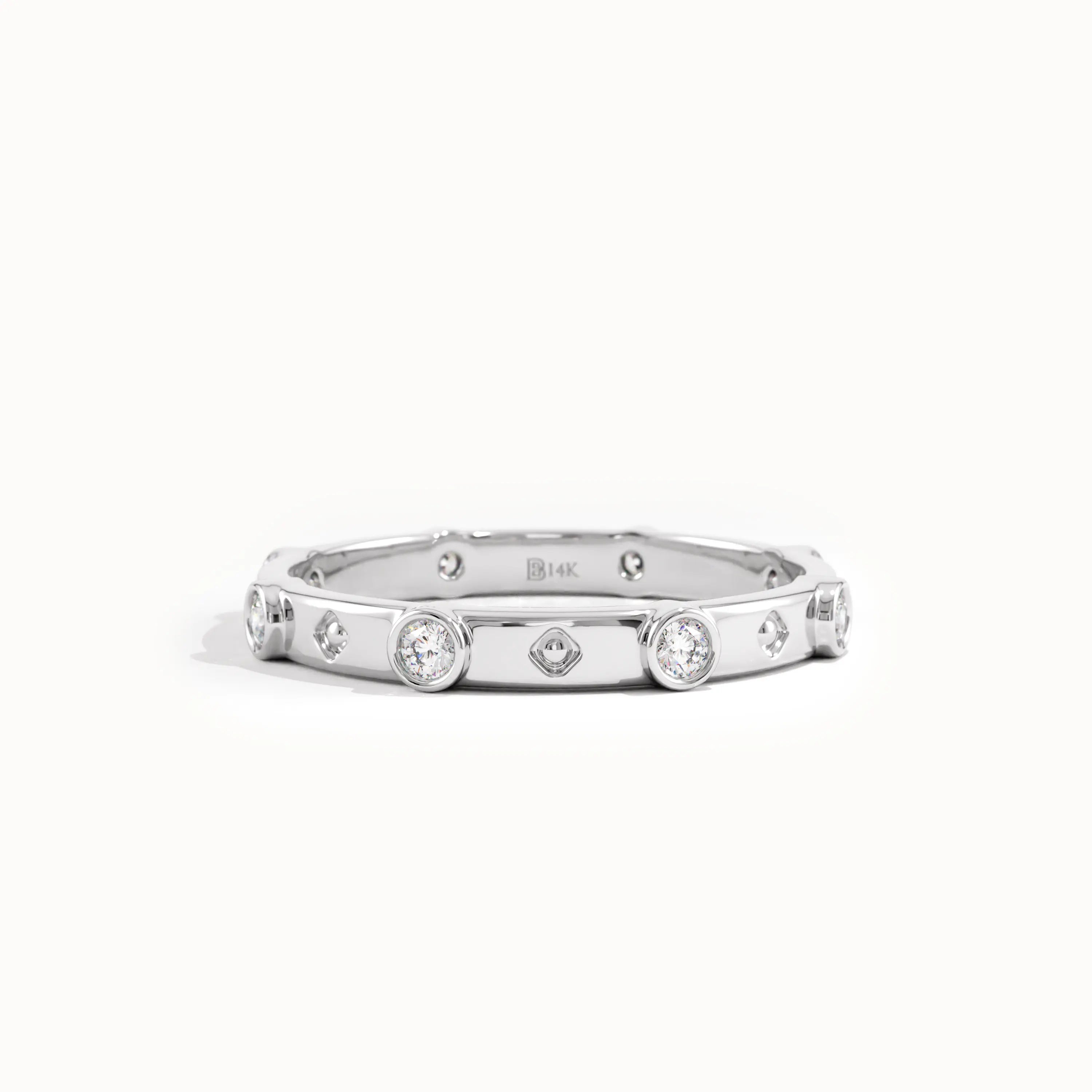 Bezel Wedding Band Ring