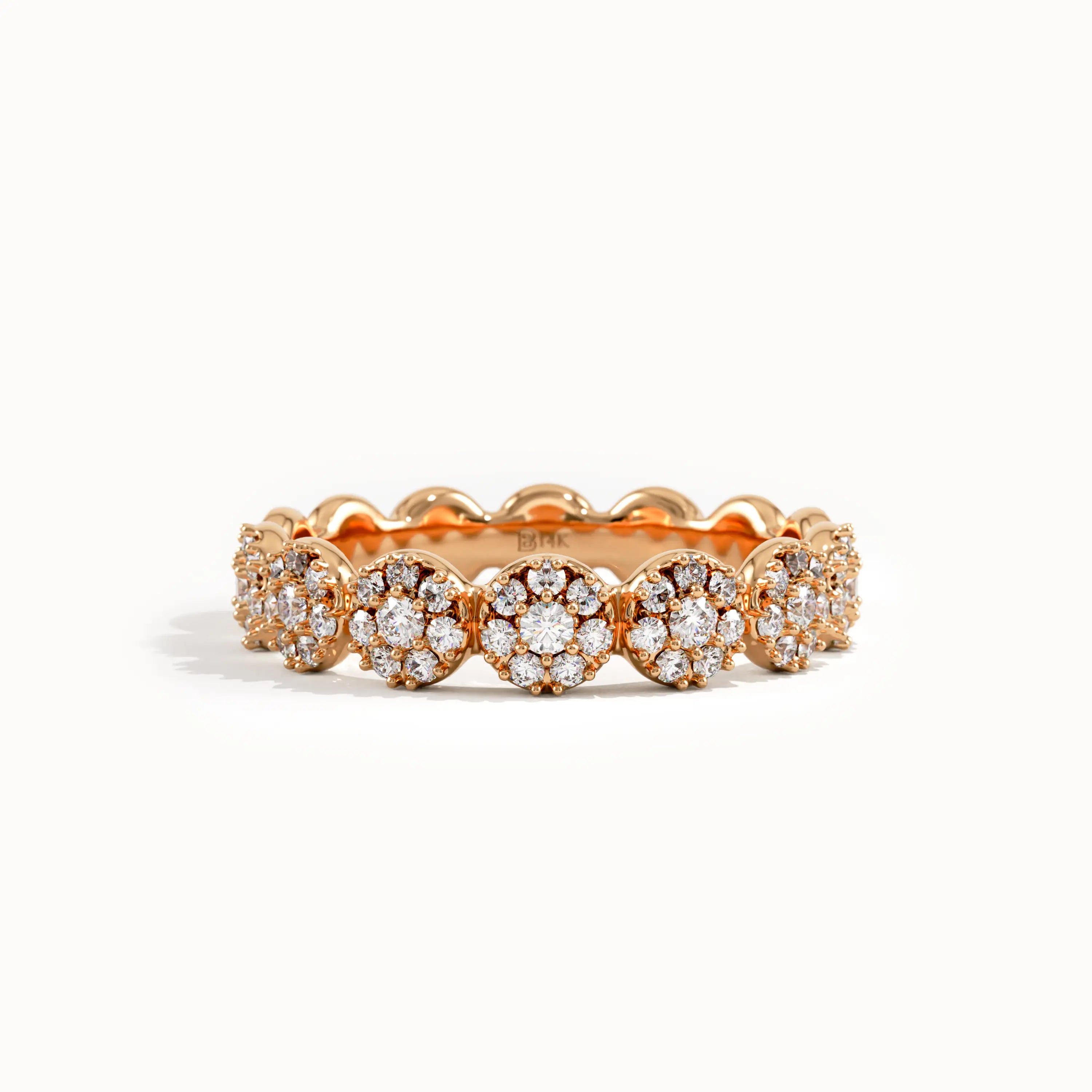 Pave Lab Diamond Bold Dot Ring - BRENNMORE 