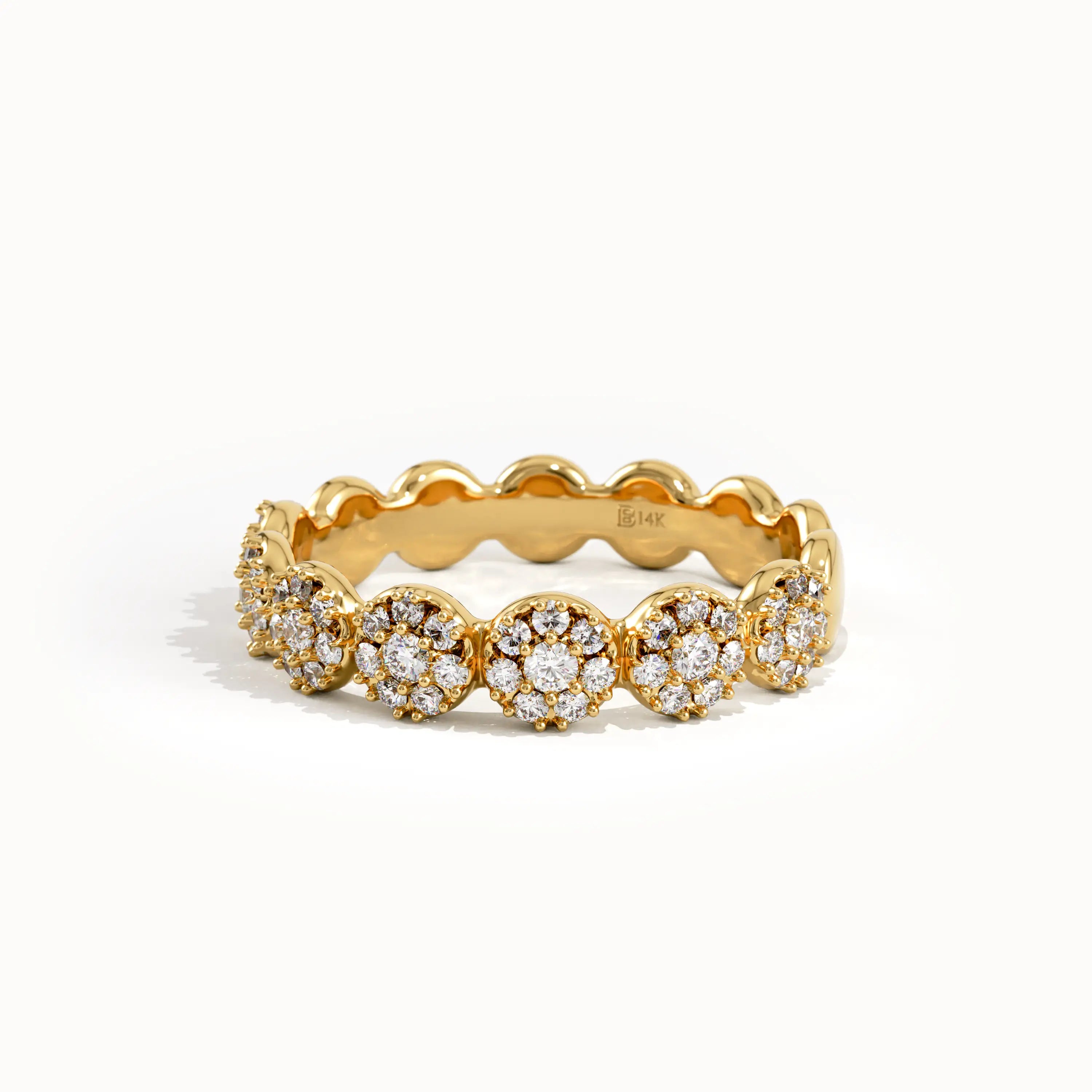 Pave Lab Diamond Bold Dot Ring - BRENNMORE 