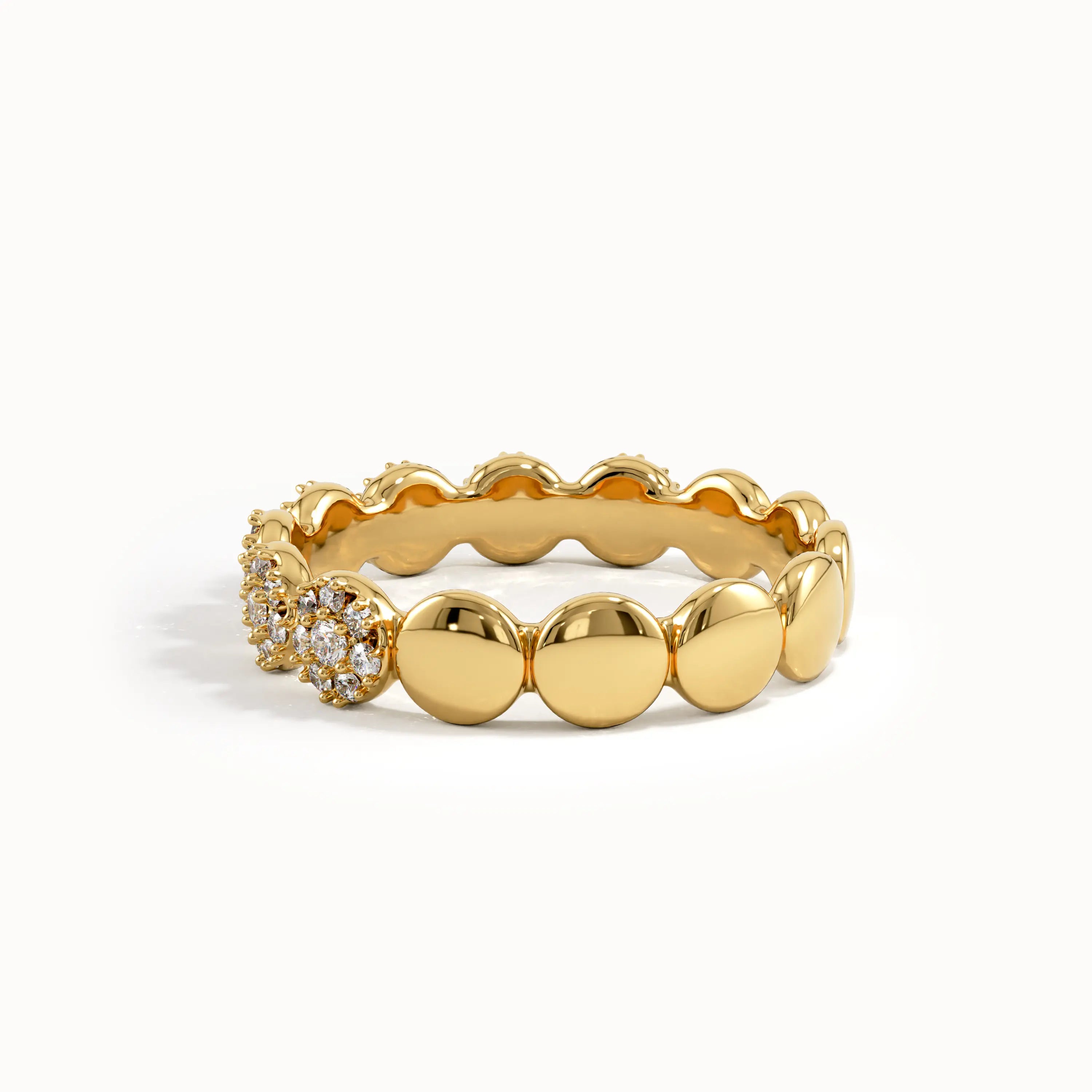 Pave Lab Diamond Bold Dot Ring - BRENNMORE 
