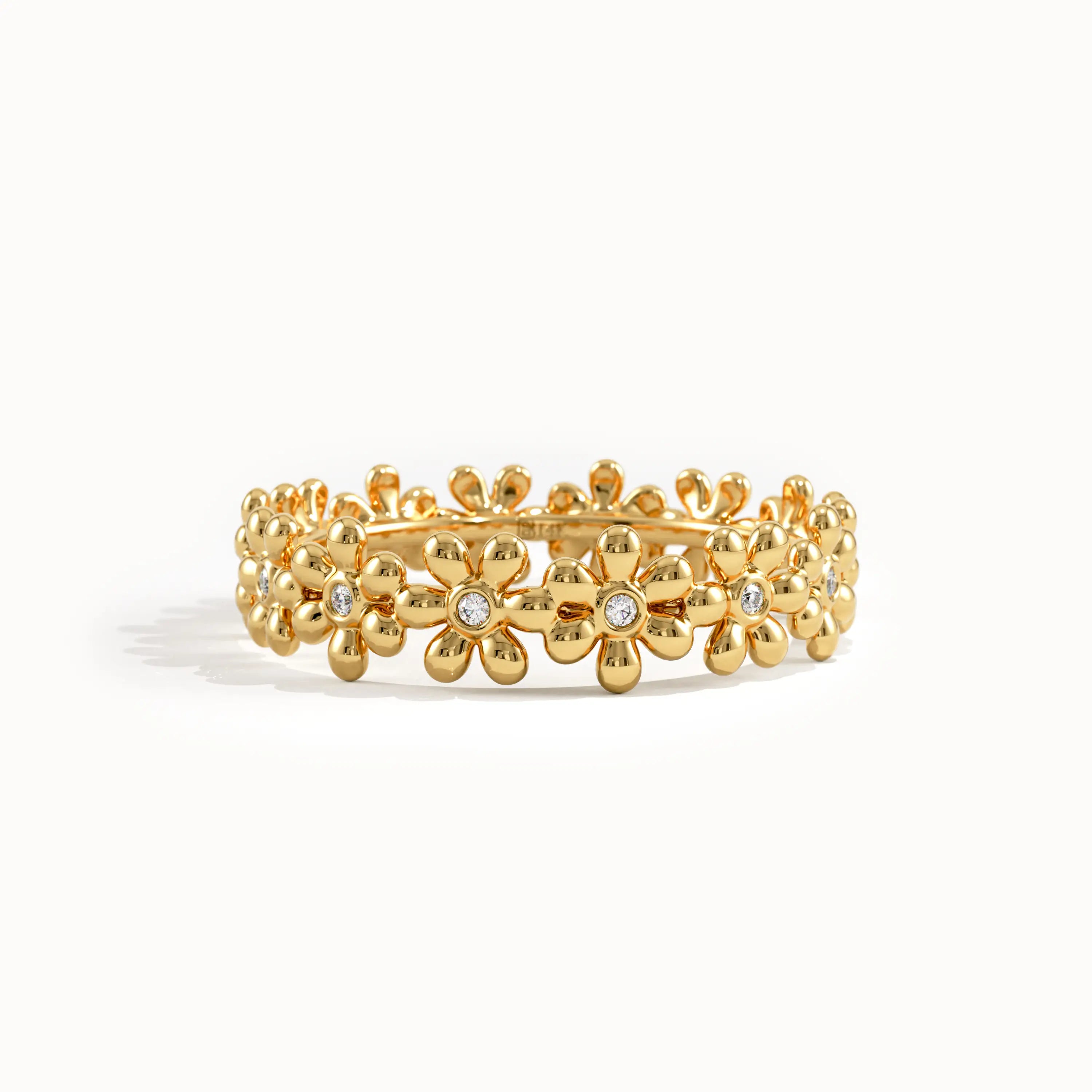 Eternity Daisy Flower Statement Ring - BRENNMORE 