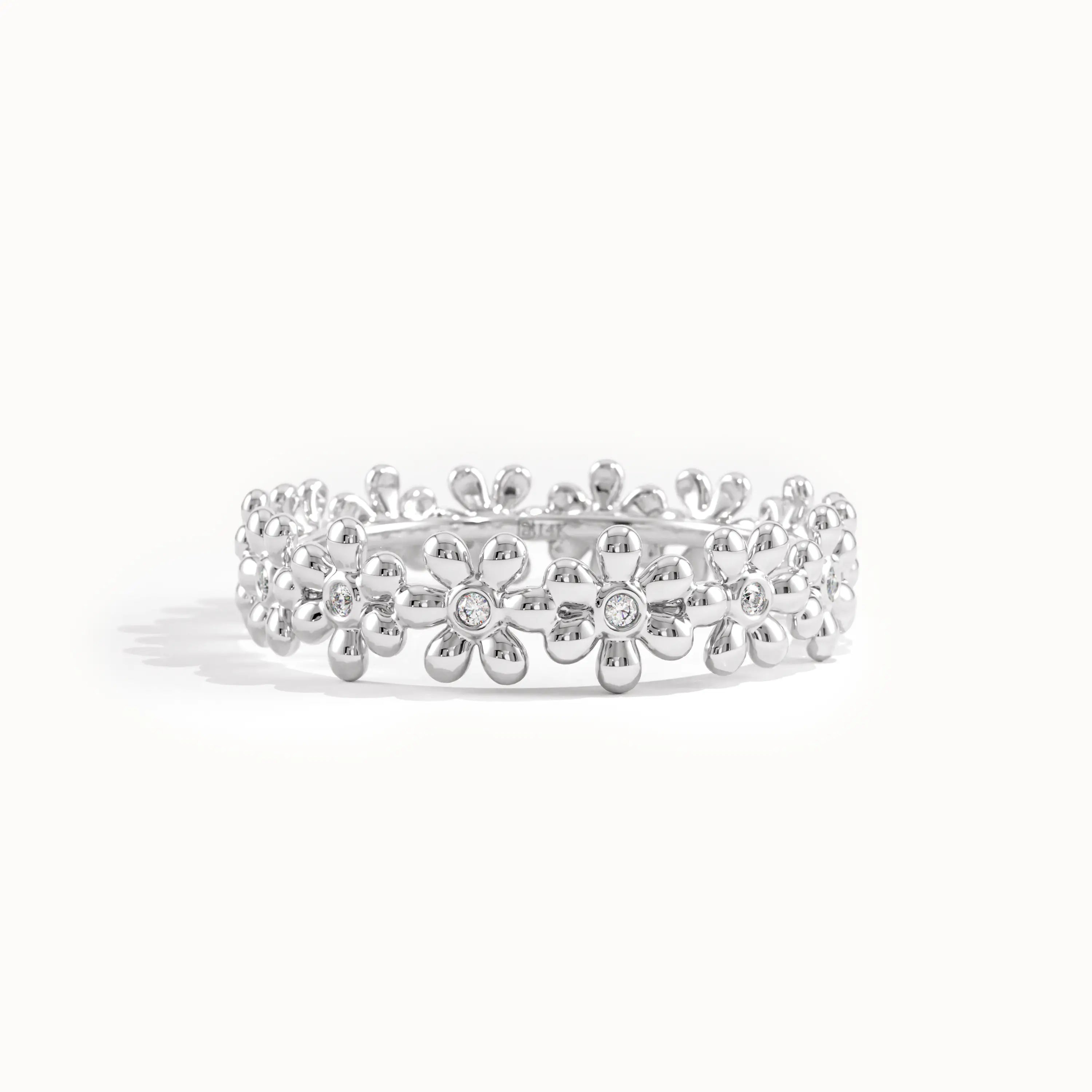Eternity Daisy Flower Statement Ring - BRENNMORE 