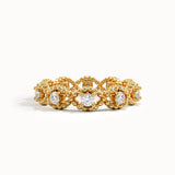 Beaded Band Evil Eye Statement Ring