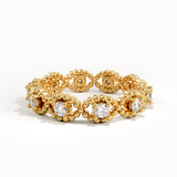 Beaded Band Evil Eye Statement Ring