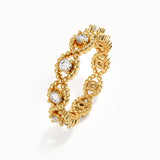 Beaded Band Evil Eye Statement Ring
