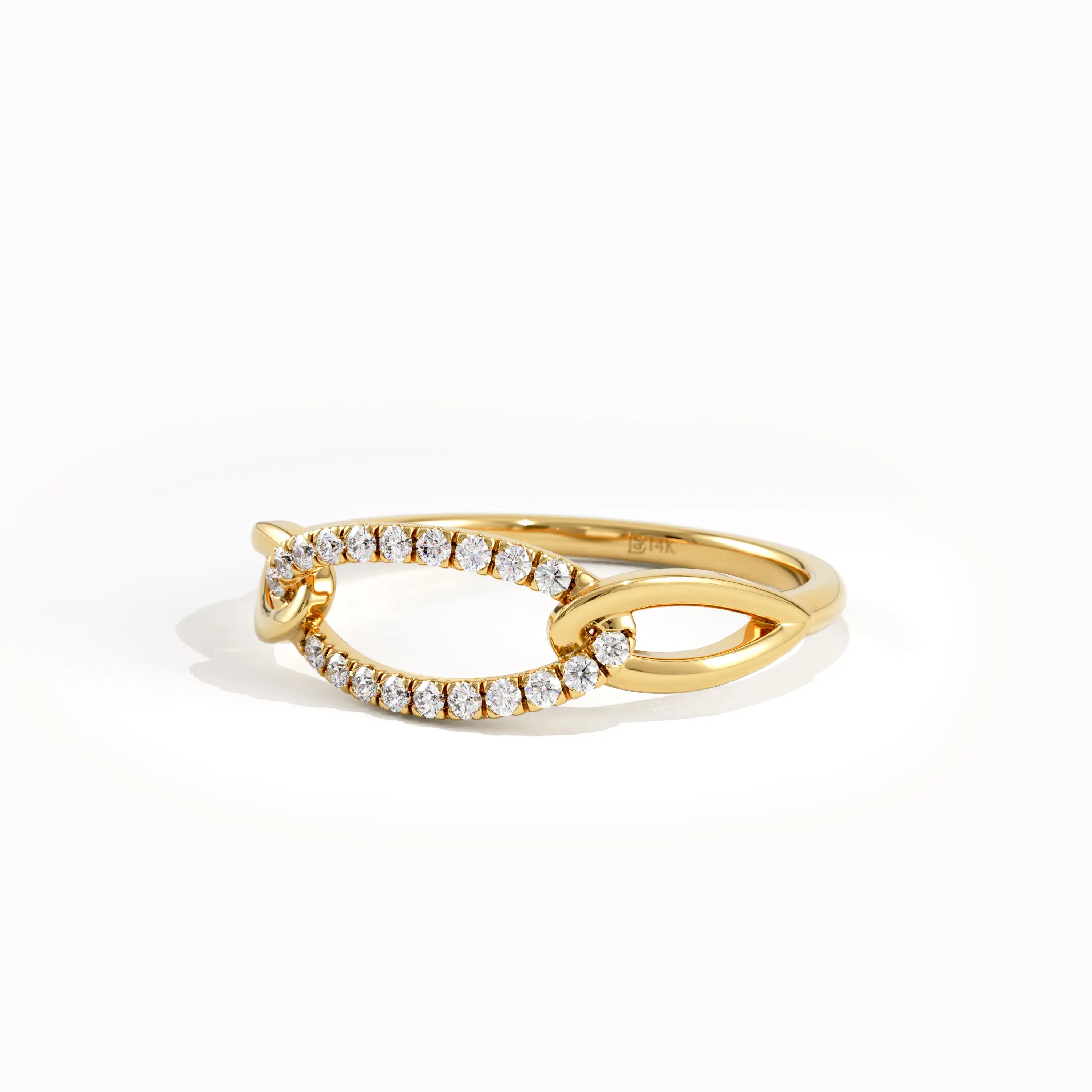 Bold Chain Statement Ring in Gold - BRENNMORE 