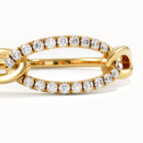 Bold Chain Statement Ring in Gold
