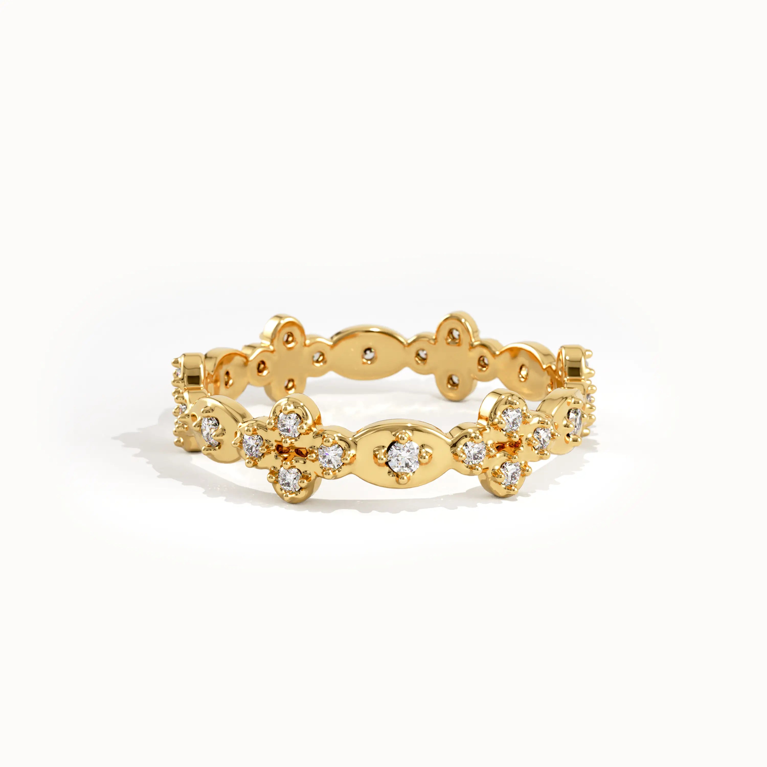 Simple Lab Diamond Statement Ring in Gold - BRENNMORE 