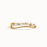 Unique Design Beaded Curve Ring