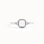 14k Solid Gold Square Signet Ring - BRENNMORE 