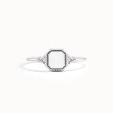 14k Solid Gold Square Signet Ring - BRENNMORE 