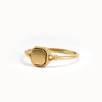 14k Solid Gold Square Signet Ring - BRENNMORE 