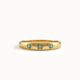 Aquamarine Wedding Band - BRENNMORE 