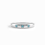 Aquamarine Wedding Band - BRENNMORE 