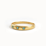 Aquamarine Wedding Band - BRENNMORE 