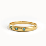 Aquamarine Wedding Band - BRENNMORE