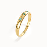 Aquamarine Wedding Band - BRENNMORE