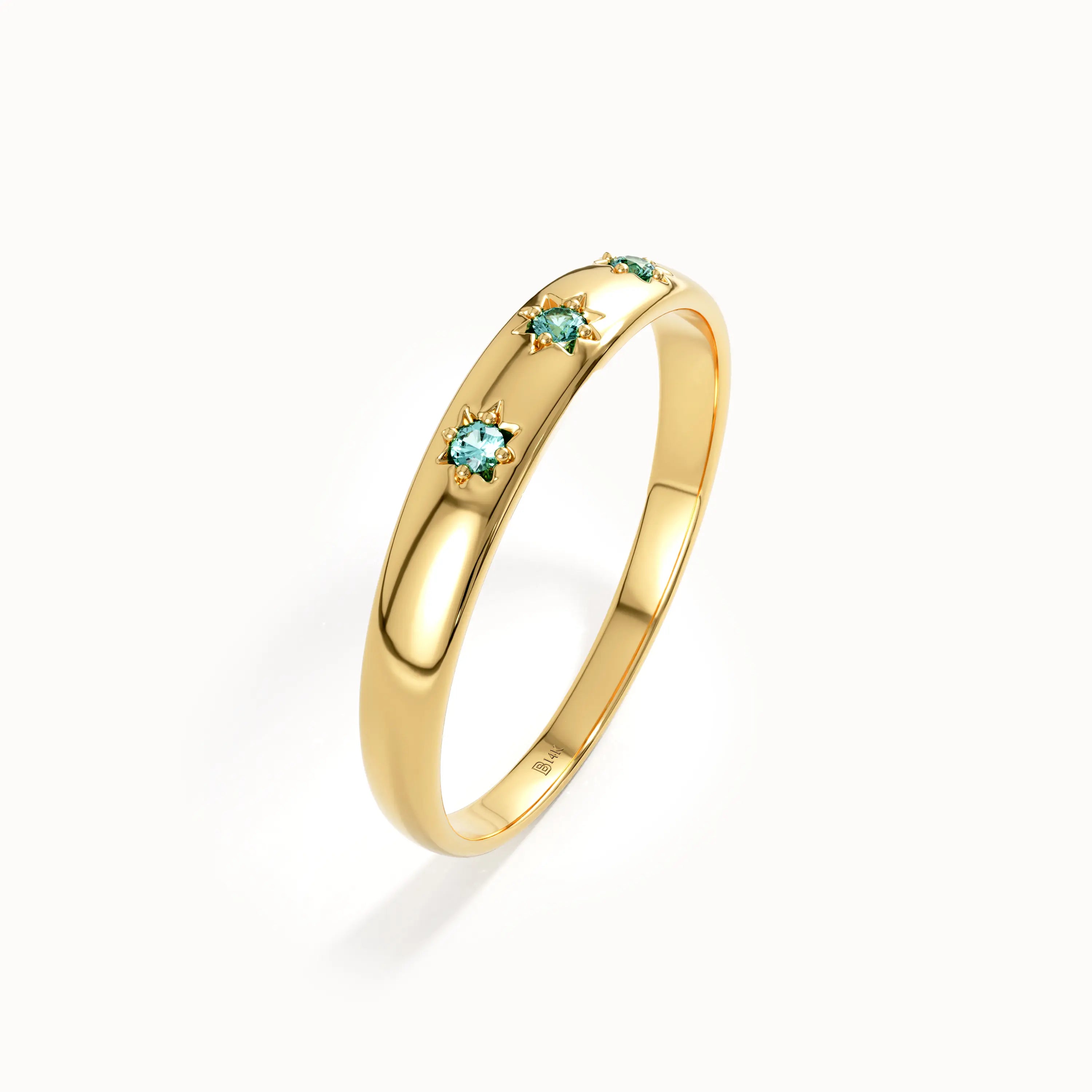Aquamarine Wedding Band - BRENNMORE