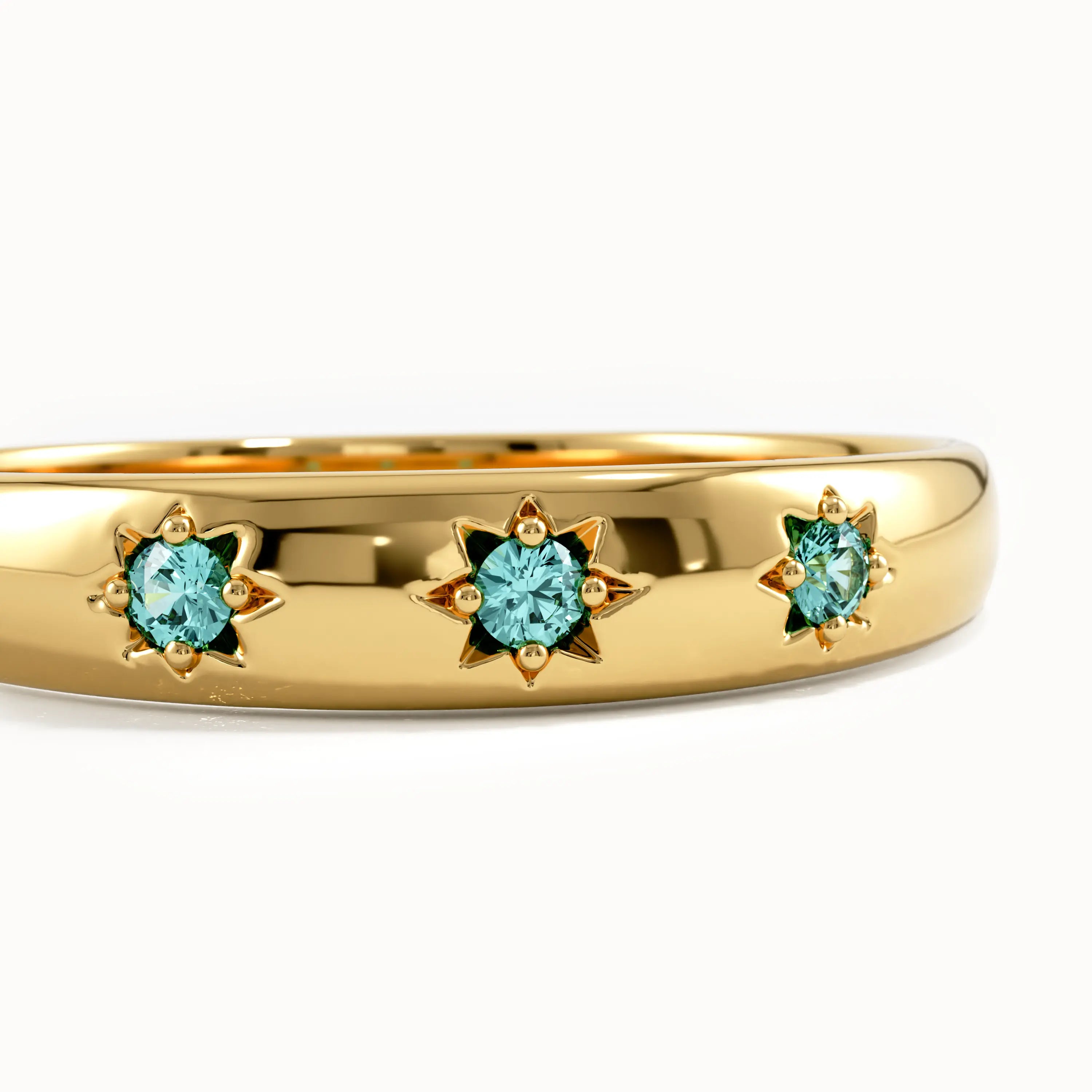 Aquamarine Wedding Band - BRENNMORE