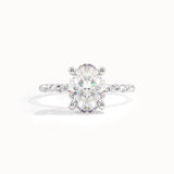 Solitaire Oval Engagement Ring in Gold