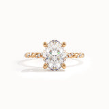 Solitaire Oval Engagement Ring in Gold - BRENNMORE