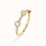 Half Eternity Bezel Gold Stacking Ring - BRENNMORE 