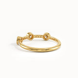 Half Eternity Bezel Gold Stacking Ring - BRENNMORE 