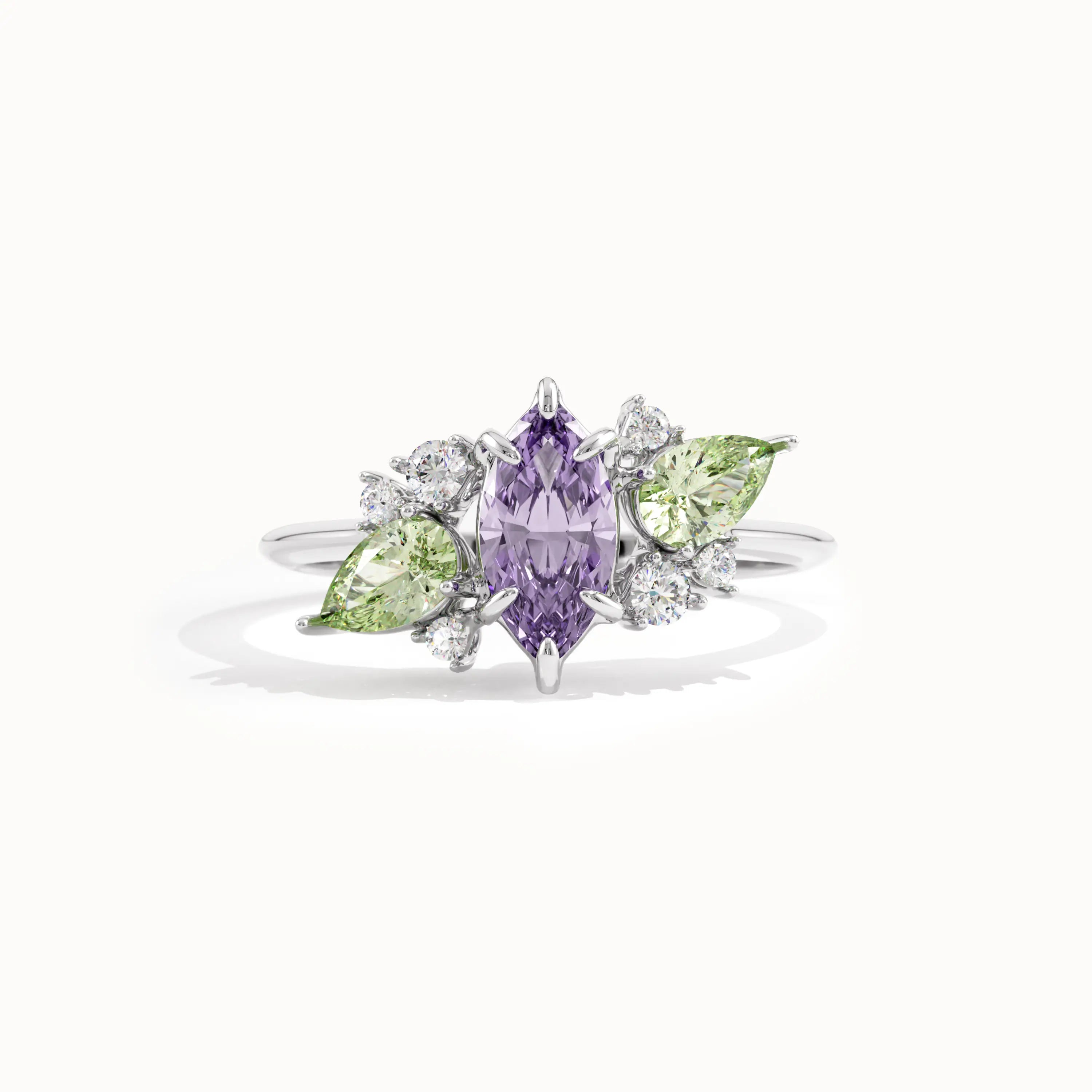 Lilac Chalcedony Engagement Ring - BRENNMORE