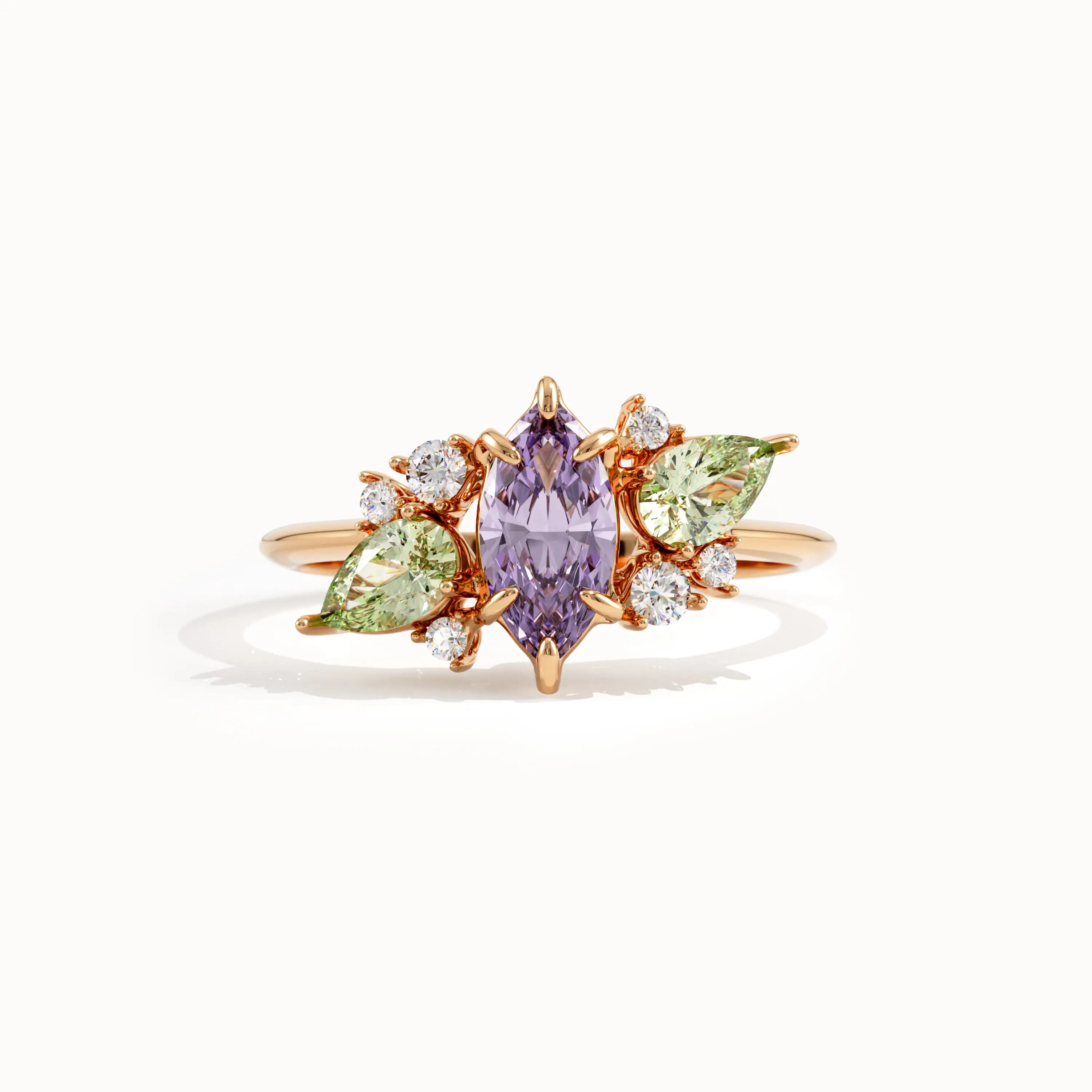 Lilac Chalcedony Engagement Ring - BRENNMORE