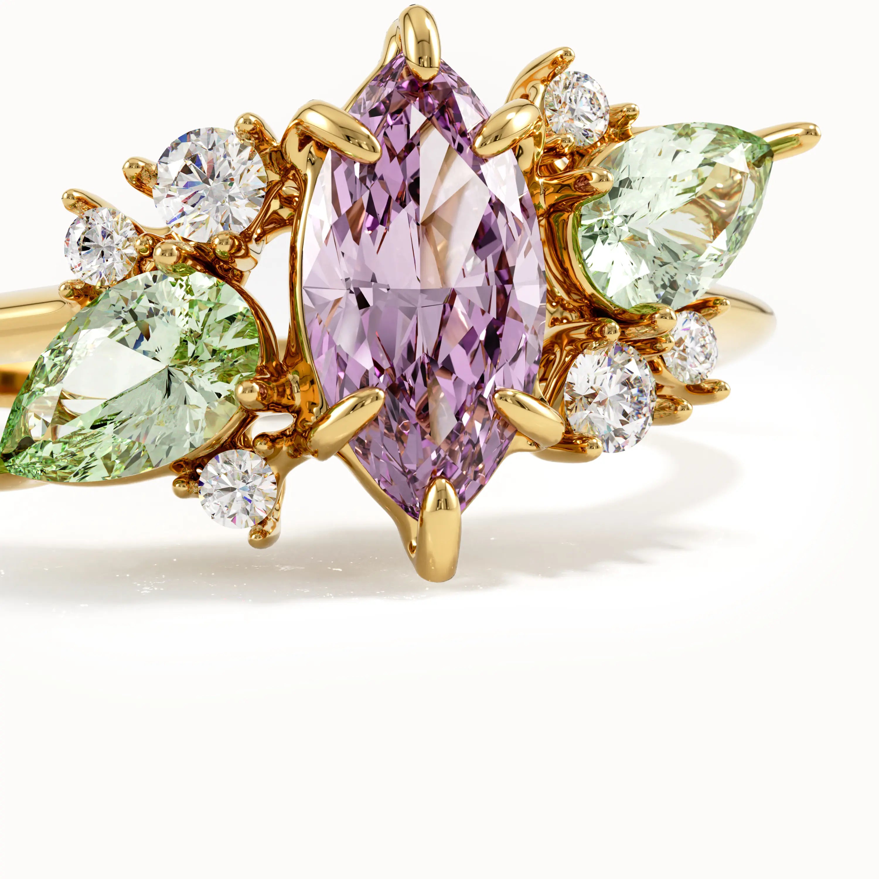 Lilac Chalcedony Engagement Ring - BRENNMORE 