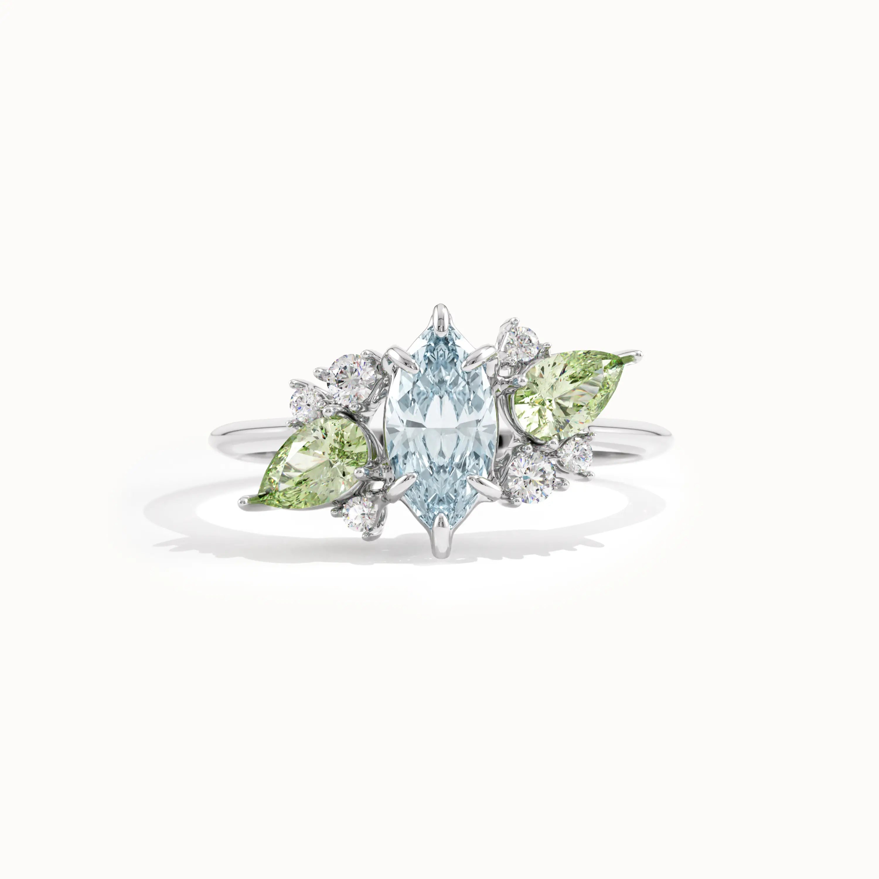 Ice Blue Opal Engagement Ring - BRENNMORE