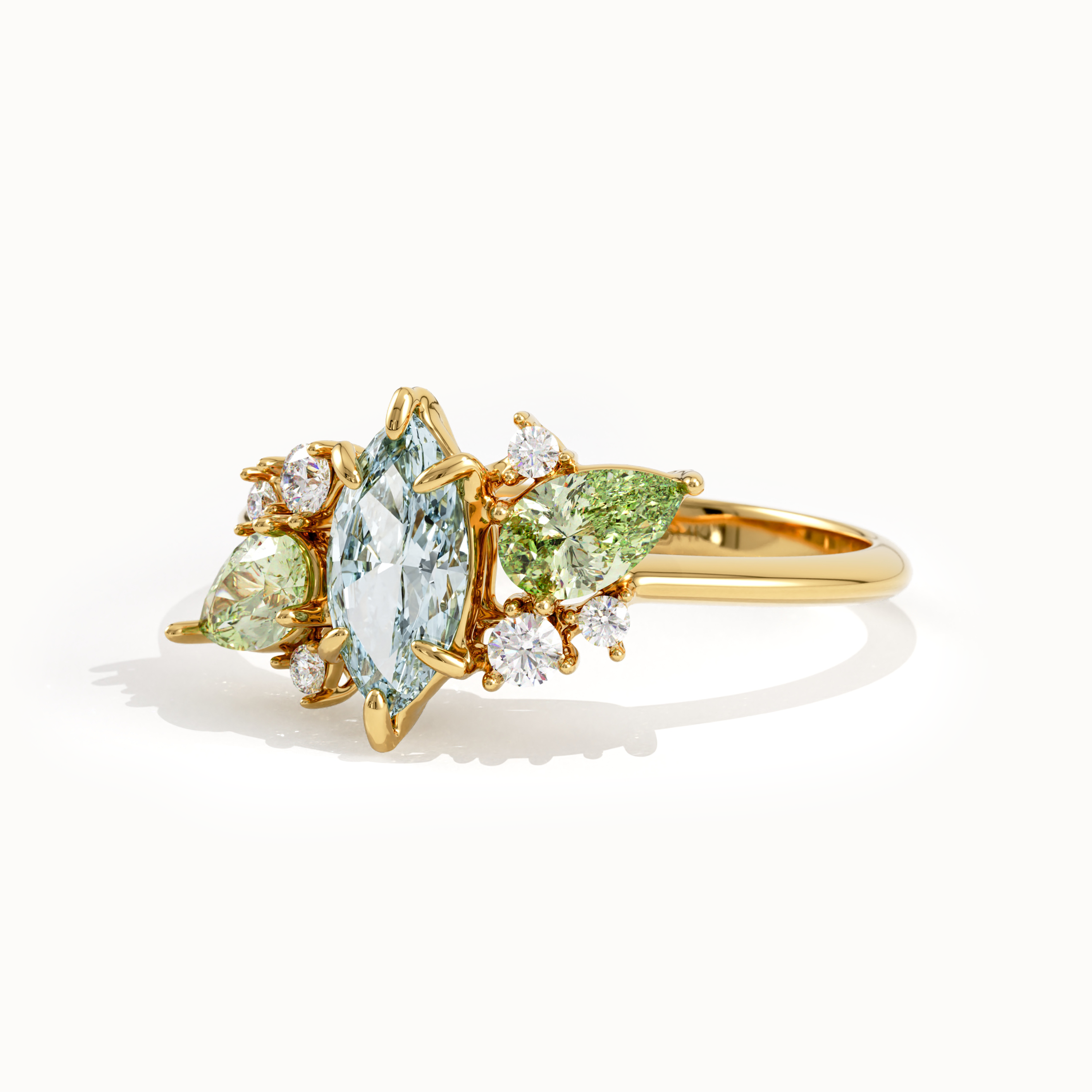 Ice Blue Opal Engagement Ring - BRENNMORE