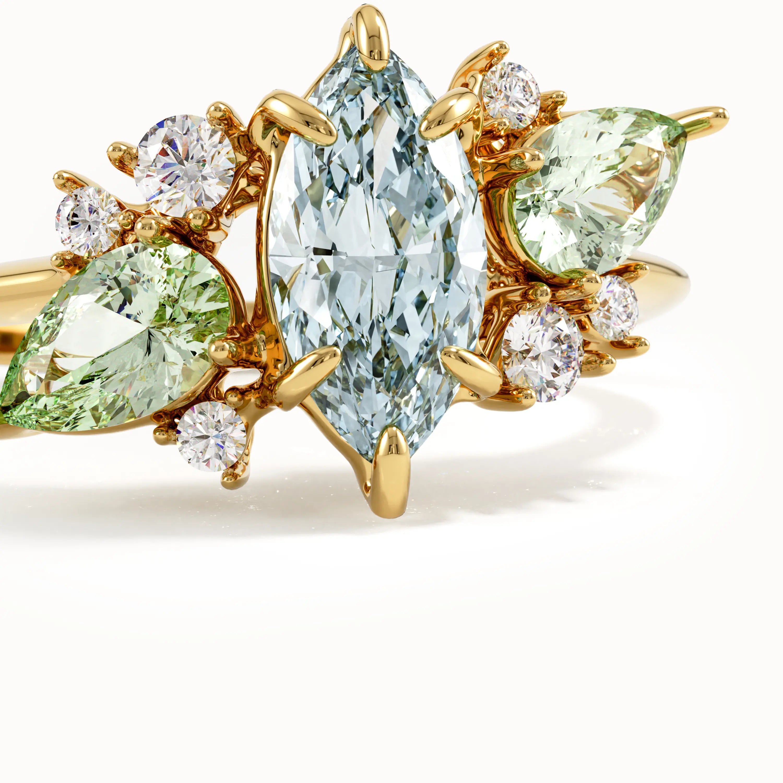 Ice Blue Opal Engagement Ring - BRENNMORE 