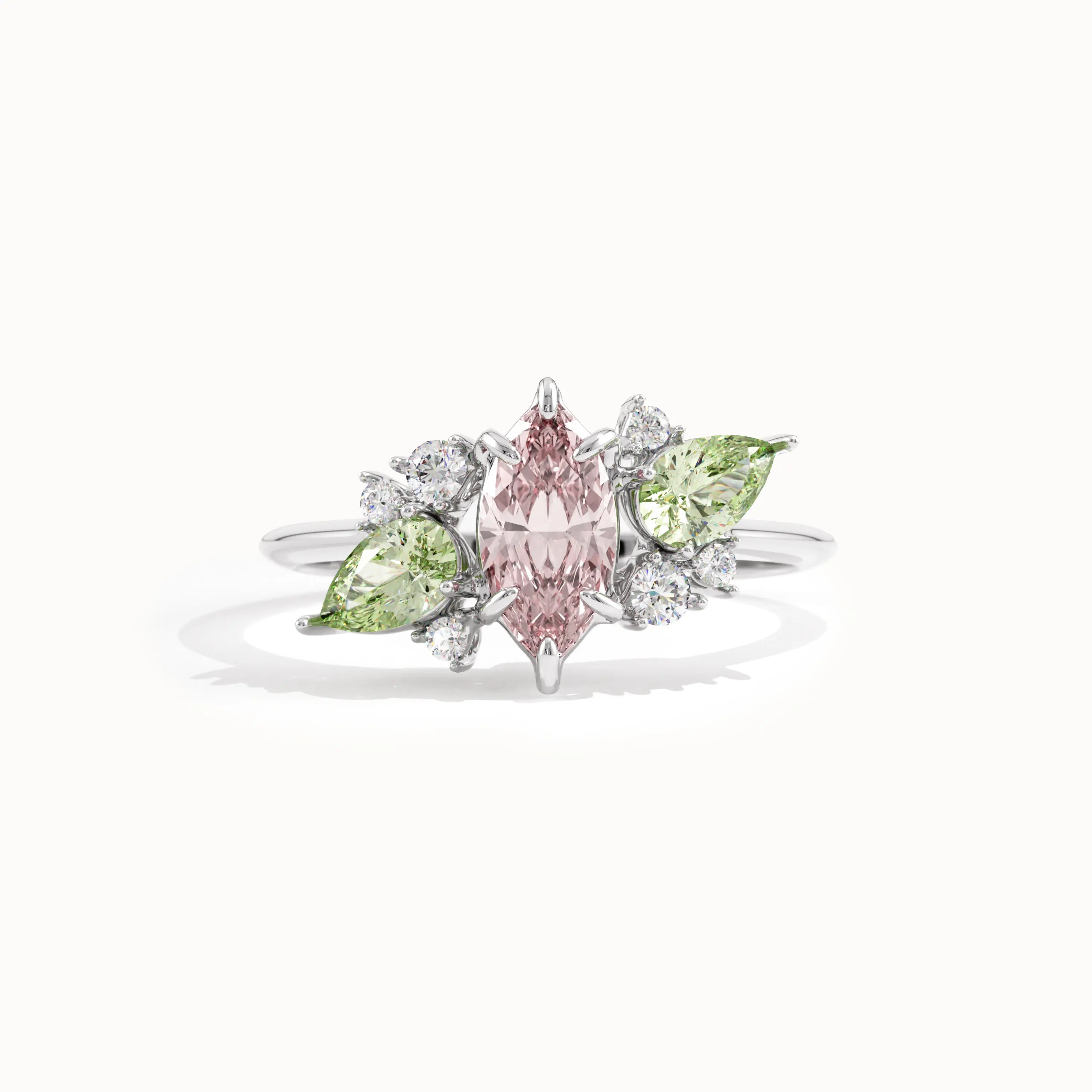 Peach Morganite Engagement Ring