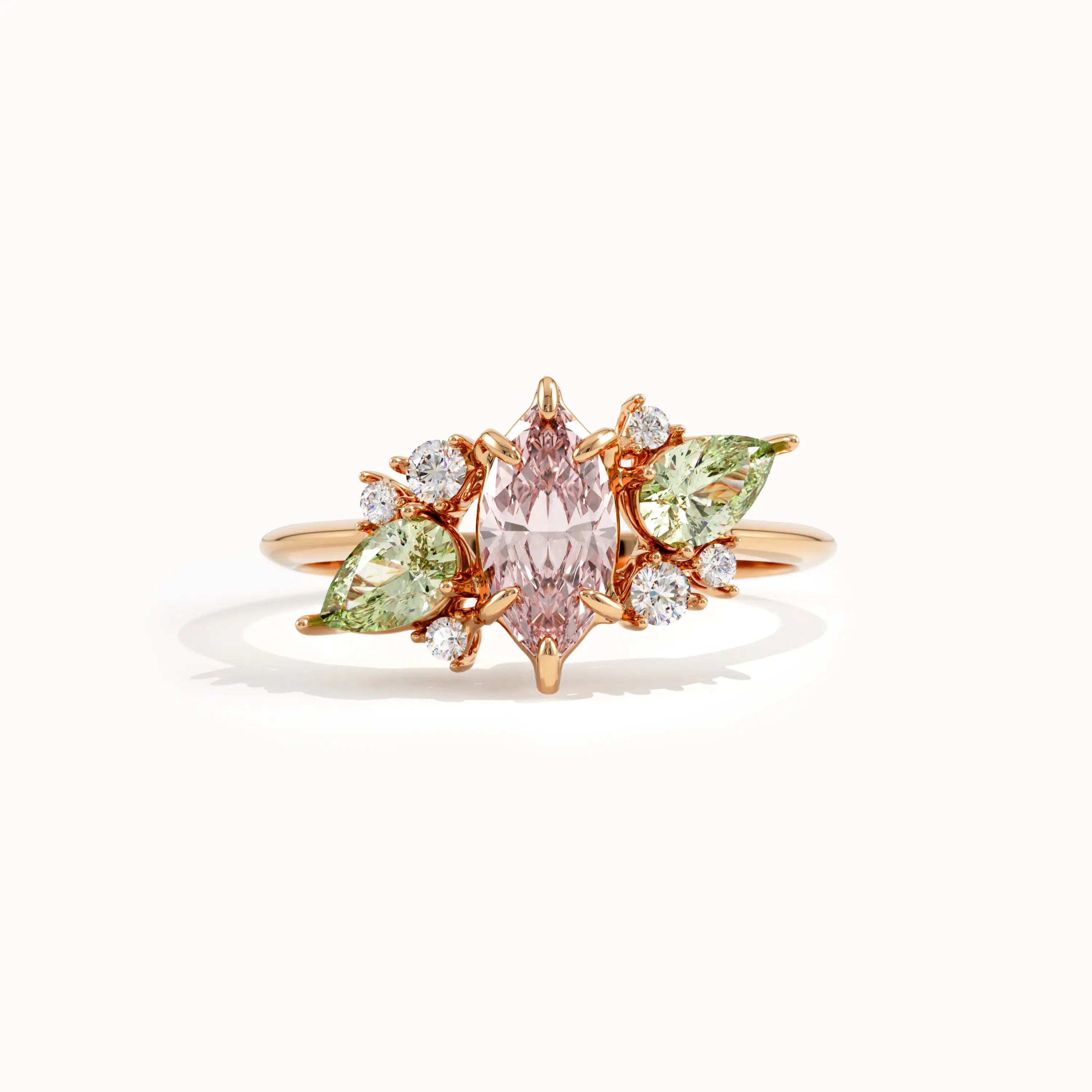 Peach Morganite Engagement Ring - BRENNMORE