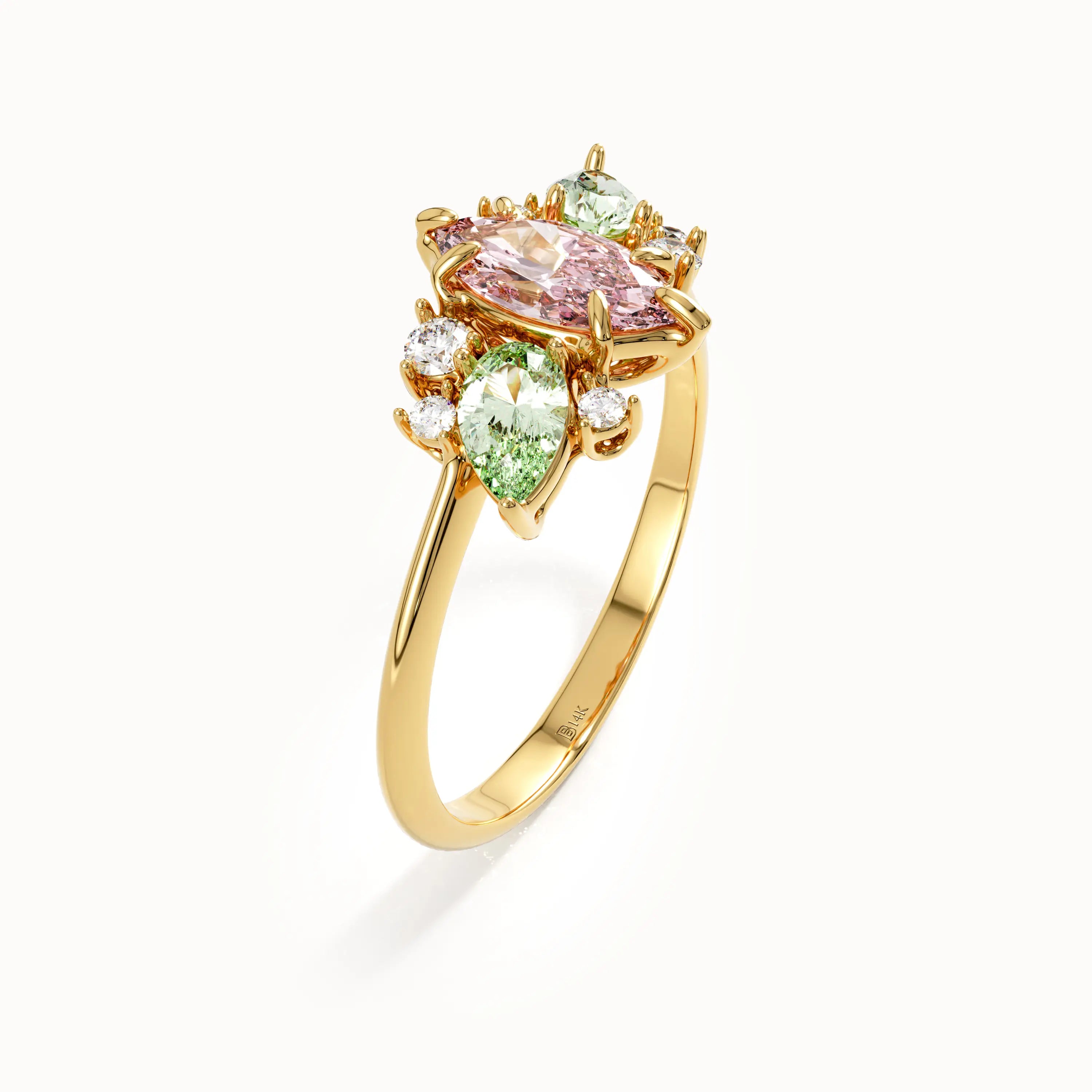 Peach Morganite Engagement Ring - BRENNMORE 