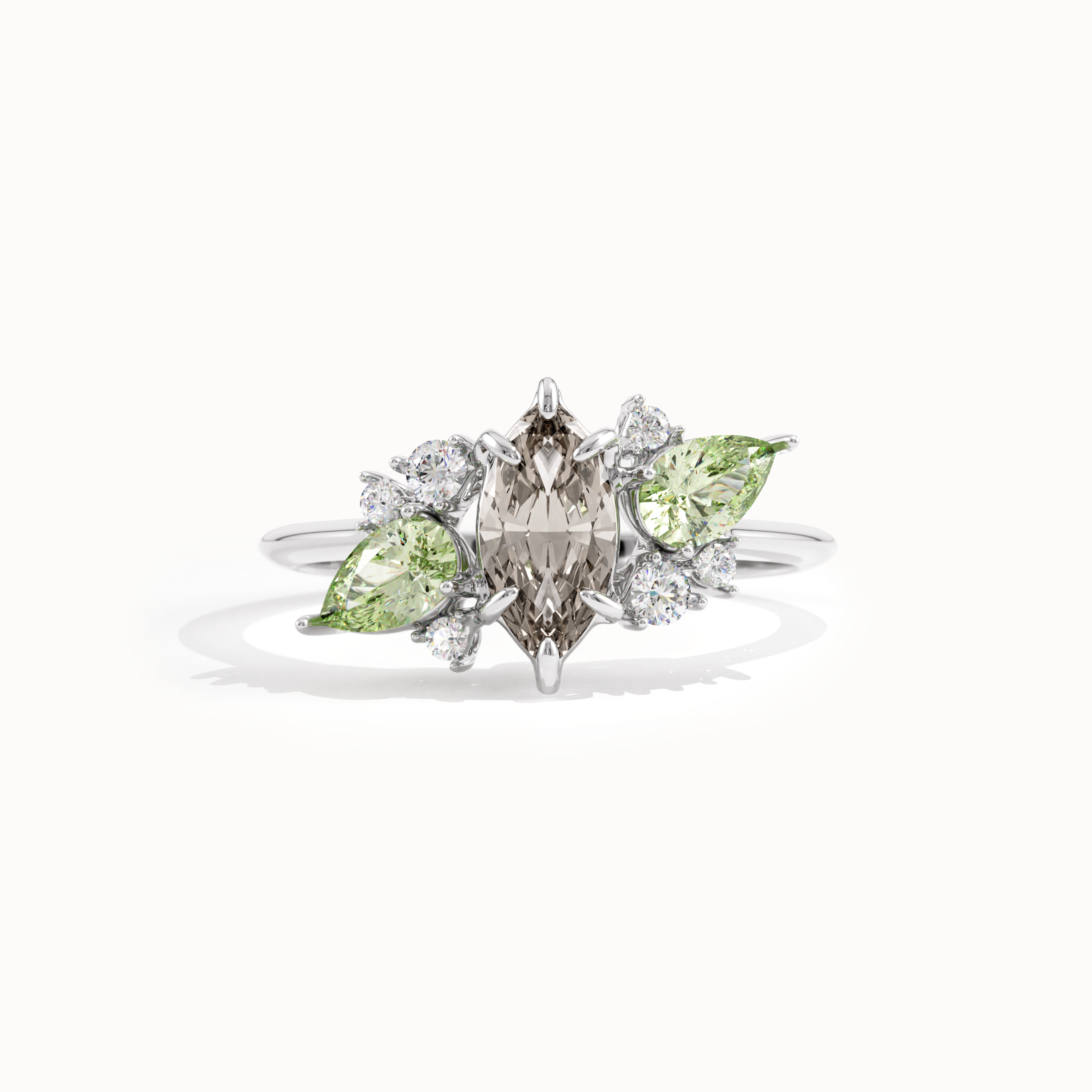 Smoky Grey Engagement Ring - BRENNMORE