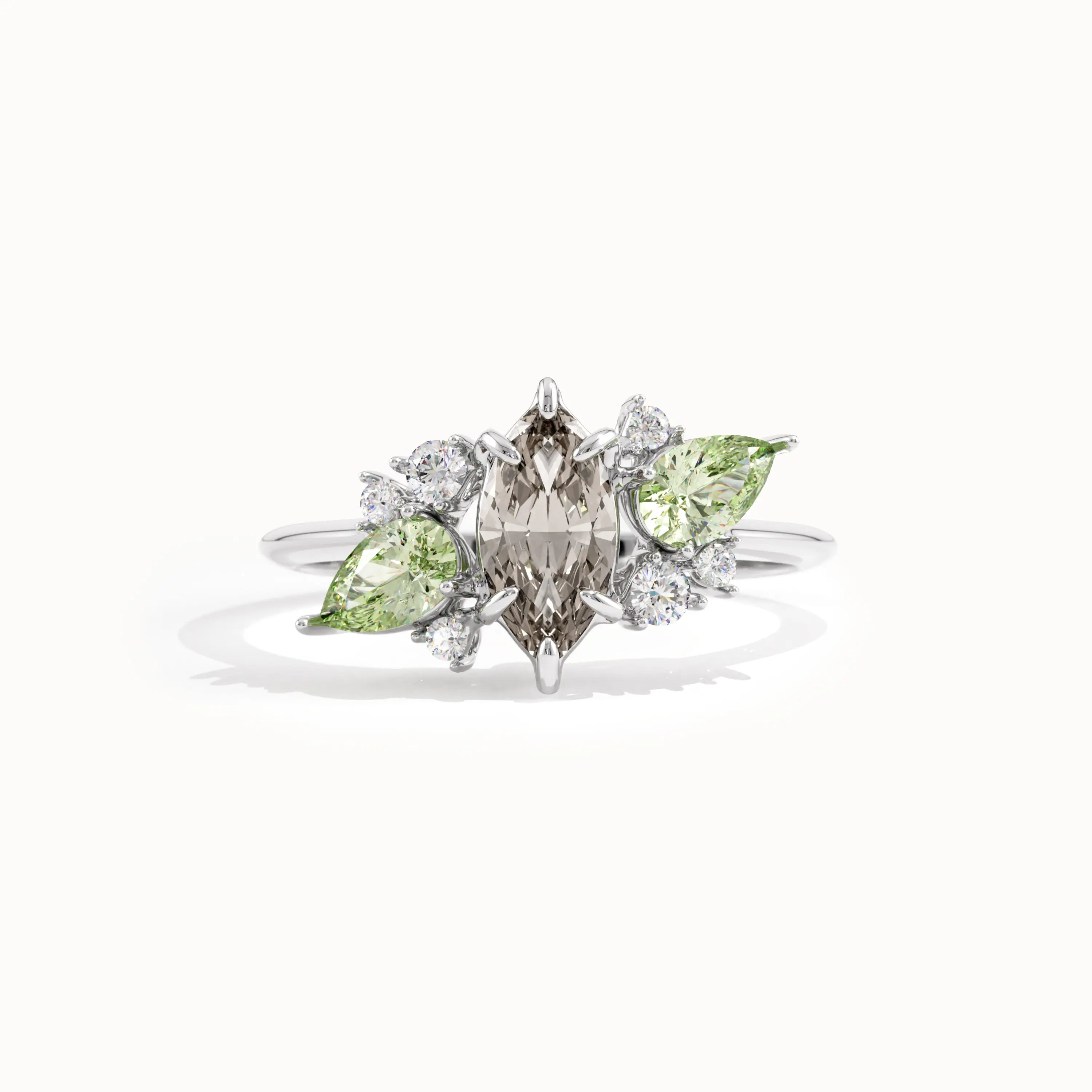 Smoky Grey Engagement Ring