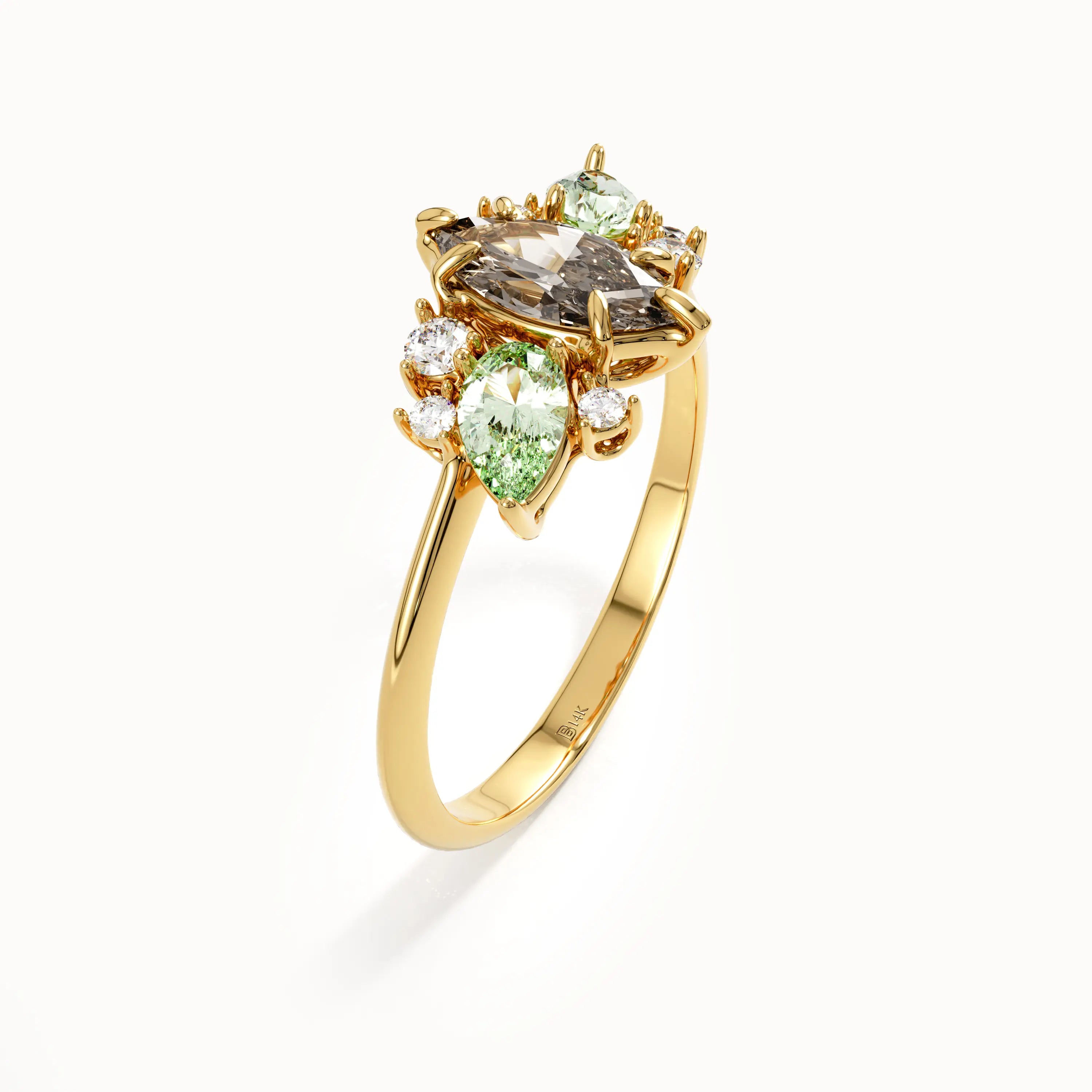 Smoky Grey Engagement Ring - BRENNMORE 