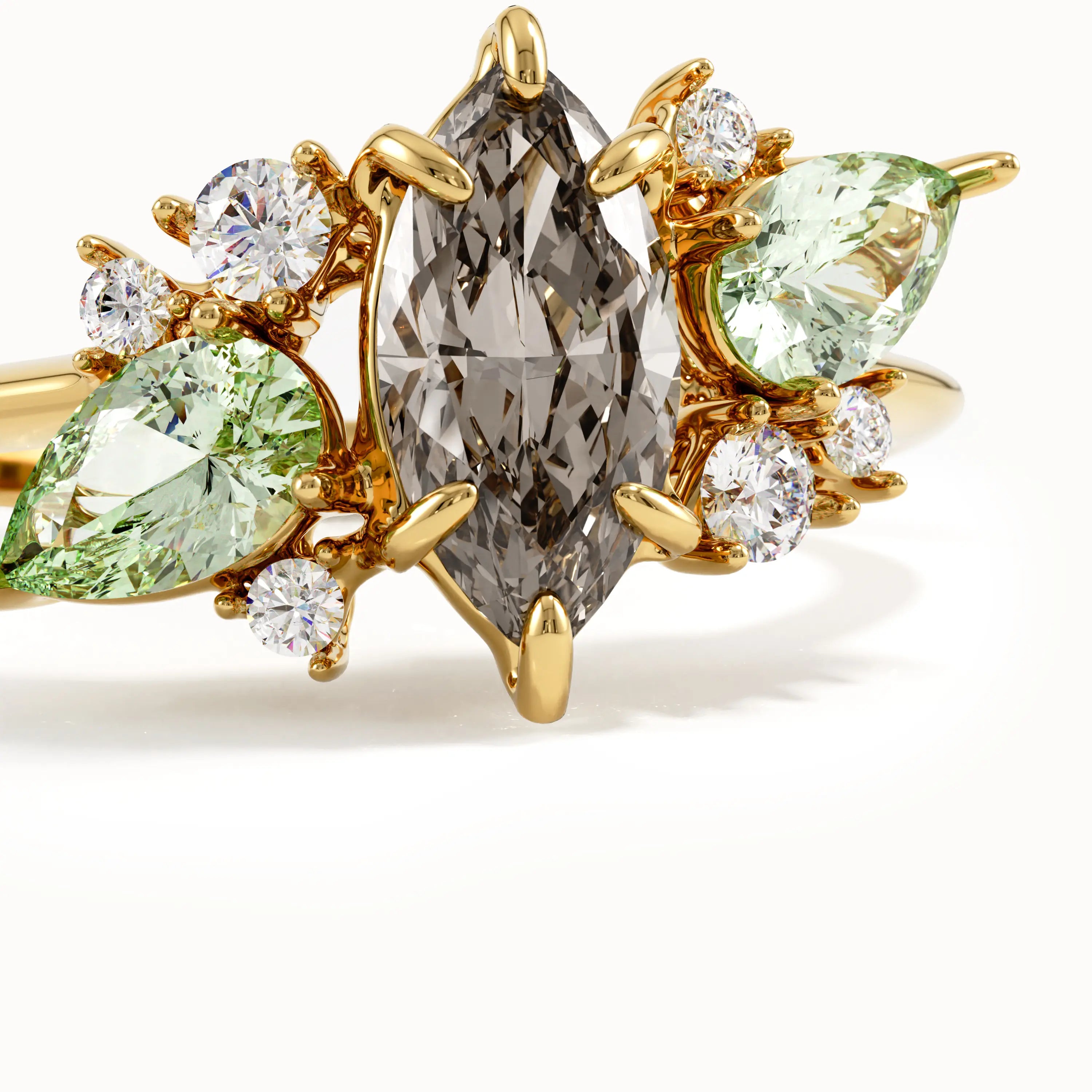 Smoky Grey Engagement Ring - BRENNMORE 