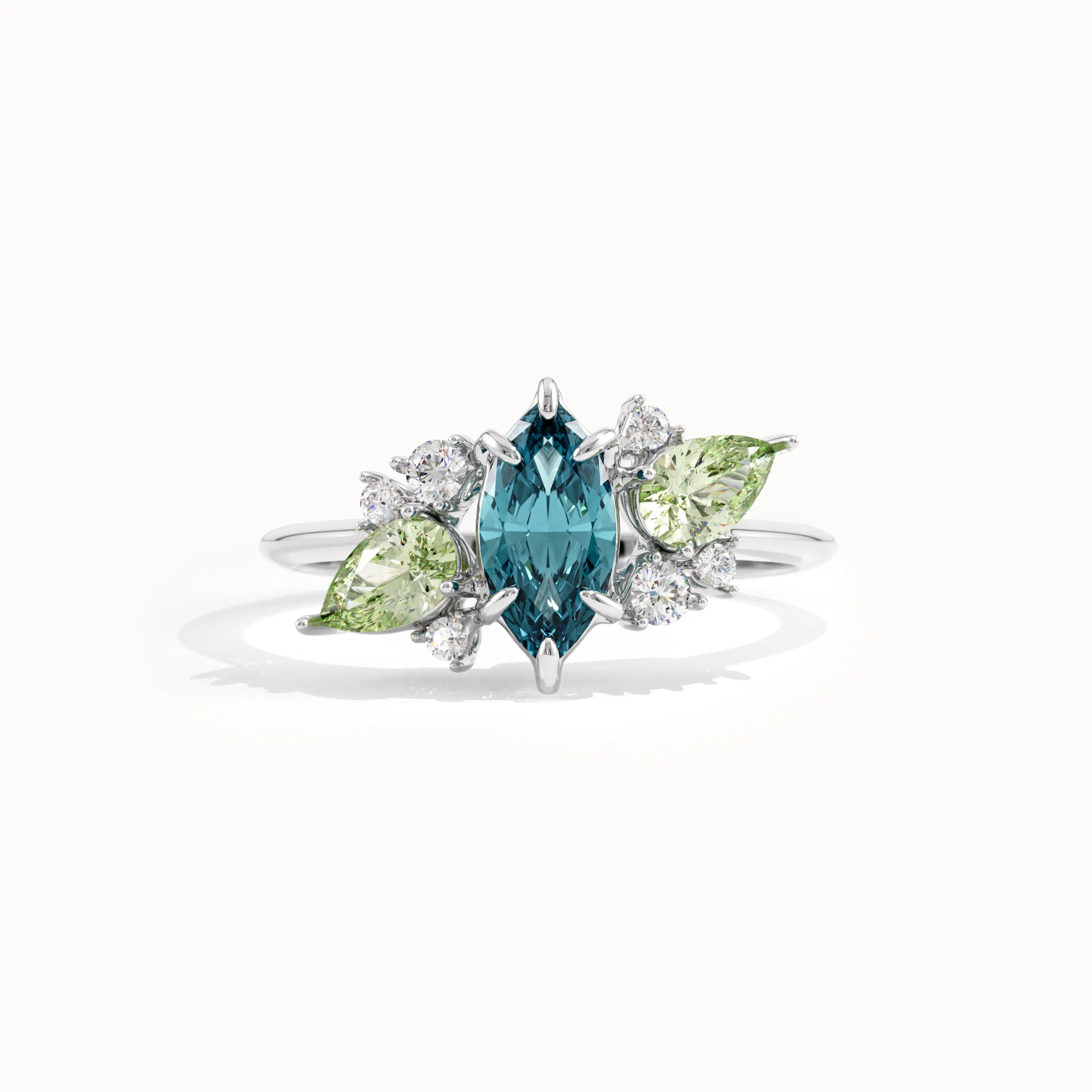 Blue Topaz Engagement Ring